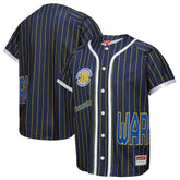 Mitchell & Ness - Golden State Warriors x DANNIJO Women's Fashion Baseball Jersey - Blue