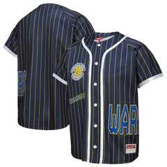 Mitchell & Ness - Golden State Warriors x DANNIJO Women's Fashion Baseball Jersey - Blue