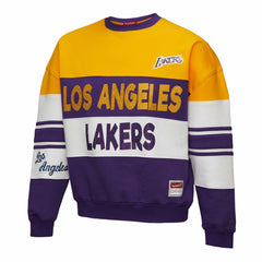 Mitchell & Ness - Los Angeles Lakers x DANNIJO Women's Blocked Pullover Sweatshirt - Gold/Purple