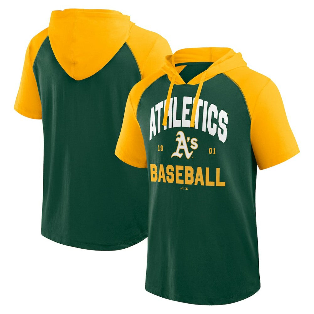 Athletics Logo Athletic Prime Raglan Short Sleeve Hoodie T-Shirt On Sale