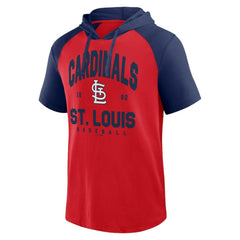 St. Louis Cardinals Logo Athletic Prime Raglan Short Sleeve Hoodie T-Shirt Lifestyle