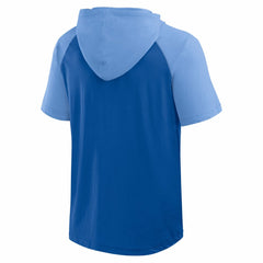 Kansas City Royals Logo Athletic Prime Raglan Short Sleeve Hoodie T-Shirt Clearance