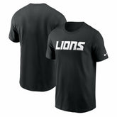 Detroit Lions Primetime Wordmark Essential T-Shirt Black - Nike