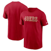 San Francisco 49ers Primetime Wordmark Essential T-Shirt Scarlet - Nike