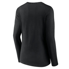 Jacksonville Jaguars Women's Classic Logo Long Sleeve V-Neck T-Shirt Black - NFL