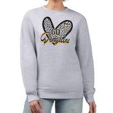 Pittsburgh Penguins G-III 4Her by Carl Banks Women's Animal Print Heart Fleece Pullover Sweatshirt Heather Gray