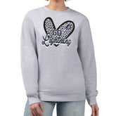 Tampa Bay Lightning - G-III 4Her by Carl Banks Women's Animal Print Heart Fleece Pullover Sweatshirt Heather Gray