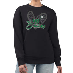 Dallas Stars - G-III 4Her by Carl Banks Women's Animal Print Heart Fleece Pullover Sweatshirt Black