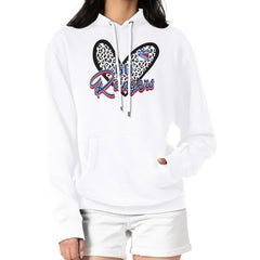 New York Rangers G-III 4Her by Carl Banks Women's Animal Print Heart Fleece Pullover Hoodie White