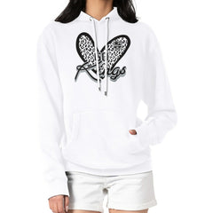Los Angeles Kings - G-III 4Her by Carl Banks Women's Animal Print Heart Fleece Pullover Hoodie White