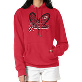 Carolina Hurricanes - G-III 4Her by Carl Banks Women's Animal Print Heart Fleece Pullover Hoodie Red