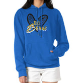 St. Louis Blues - G-III 4Her by Carl Banks Women's Animal Print Heart Fleece Pullover Hoodie Blue