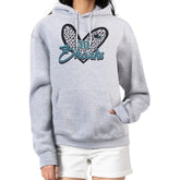 San Jose Sharks - G-III 4Her by Carl Banks Women's Animal Print Heart Fleece Pullover Hoodie Heather Gray