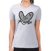 Los Angeles Kings - G-III 4Her by Carl Banks Women's Super-Slim Fit Lightweight Animal Print Heart T-Shirt Heather Gray