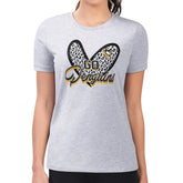 Pittsburgh Penguins G-III 4Her by Carl Banks Women's Super-Slim Fit Lightweight Animal Print Heart T-Shirt Heather Gray
