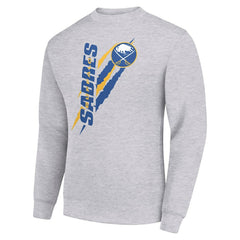Buffalo Sabres - Starter Color Scratch Pullover Sweatshirt Heather Gray