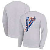 New York Islanders - Starter Color Scratch Pullover Sweatshirt Heather Gray