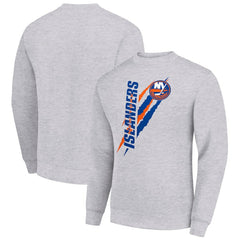New York Islanders - Starter Color Scratch Pullover Sweatshirt Heather Gray
