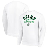 Dallas Stars - Starter Stick And Puck Logo Fleece Pullover Sweatshirt White