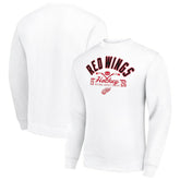 Detroit Red Wings - Starter Stick And Puck Logo Fleece Pullover Sweatshirt White