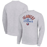 New York Islanders - Starter Stick And Puck Logo Fleece Pullover Sweatshirt Heather Gray