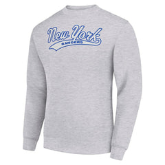 New York Rangers Starter Tailsweep City Pullover Sweatshirt Heather Gray