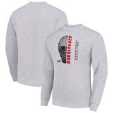Carolina Hurricanes - Starter Half Helmet Team Logo Pullover Sweatshirt Heather Gray