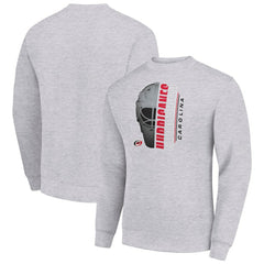 Carolina Hurricanes - Starter Half Helmet Team Logo Pullover Sweatshirt Heather Gray