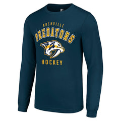 Nashville Predators - Starter Logo Long Sleeve T-Shirt Navy