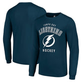 Tampa Bay Lightning - Starter Logo Long Sleeve T-Shirt Navy
