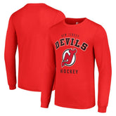 New Jersey Devils - Starter Logo Long Sleeve T-Shirt Red