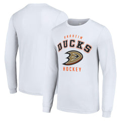 Anaheim Ducks - Starter Logo Long Sleeve T-Shirt White