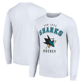 San Jose Sharks - Starter Logo Long Sleeve T-Shirt White
