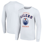 Edmonton Oilers - Starter Logo Long Sleeve T-Shirt White