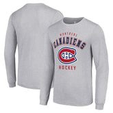 Montreal Canadiens - Starter Logo Long Sleeve T-Shirt Heather Gray