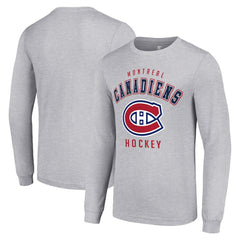 Montreal Canadiens - Starter Logo Long Sleeve T-Shirt Heather Gray