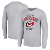 Carolina Hurricanes - Starter Logo Long Sleeve T-Shirt Heather Gray