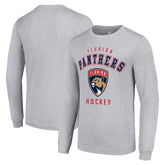Florida Panthers - Starter Logo Long Sleeve T-Shirt Heather Gray
