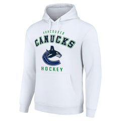 Vancouver Canucks - Starter Logo Pullover Hoodie White