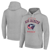 Columbus Blue Jackets - Starter Logo Pullover Hoodie Heather Gray