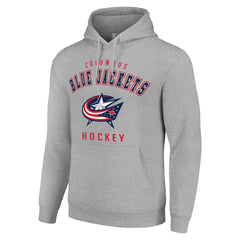 Columbus Blue Jackets - Starter Logo Pullover Hoodie Heather Gray