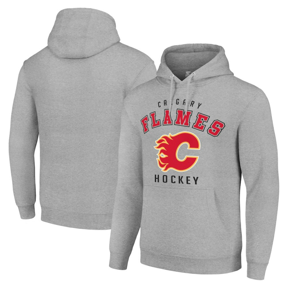 Calgary Flames - Starter Logo Pullover Hoodie Heather Gray