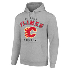 Calgary Flames - Starter Logo Pullover Hoodie Heather Gray