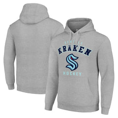 Seattle Kraken Starter Logo Pullover Hoodie Heather Gray