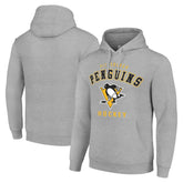Pittsburgh Penguins Starter Logo Pullover Hoodie Heather Gray