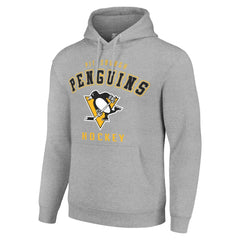 Pittsburgh Penguins Starter Logo Pullover Hoodie Heather Gray