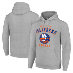 New York Islanders - Starter Logo Pullover Hoodie Heather Gray