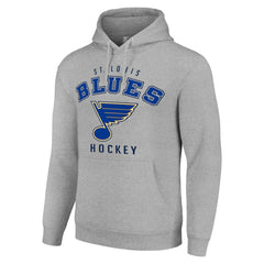 St. Louis Blues - Starter Logo Pullover Hoodie Heather Gray
