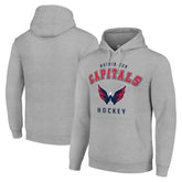 Washington Capitals Starter Logo Pullover Hoodie Heather Gray
