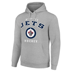 Winnipeg Jets - Starter Logo Pullover Hoodie Heather Gray